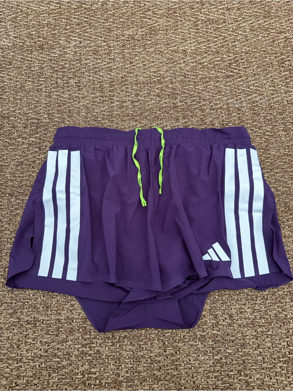 Adidas Adizero Split 2" Running Shorts Aurora Purple Men's Size XL JP3774